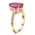 Certified Iliana 18K Yellow Gold AAA Ouro Fino Rubellite and G-H SI Diamond Ring (Size 9.0) 3.90 ctw image number 3