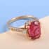 Certified & Appraised Iliana 18K Yellow Gold AAA Ouro Fino Rubellite and G-H SI Diamond Ring (Size 10.0) 3.50 ctw image number 1