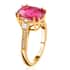 Certified & Appraised Iliana 18K Yellow Gold AAA Ouro Fino Rubellite and G-H SI Diamond Ring (Size 10.0) 3.50 ctw image number 3