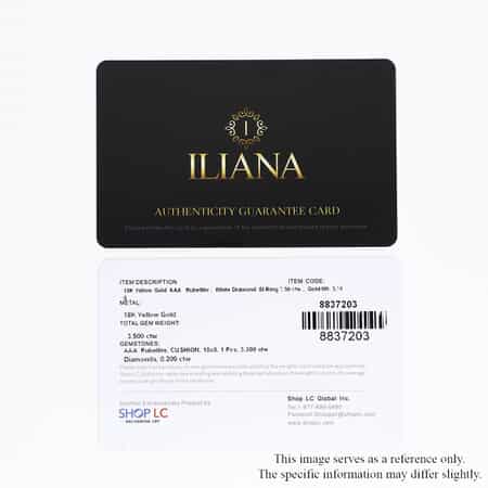 Certified & Appraised Iliana 18K Yellow Gold AAA Ouro Fino Rubellite and G-H SI Diamond Ring (Size 10.0) 3.50 ctw image number 7
