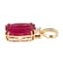 Certified & Appraised ILIANA 18K Yellow Gold AAA Ouro Fino Rubellite and G-H SI Diamond Pendant 4.25 ctw image number 2