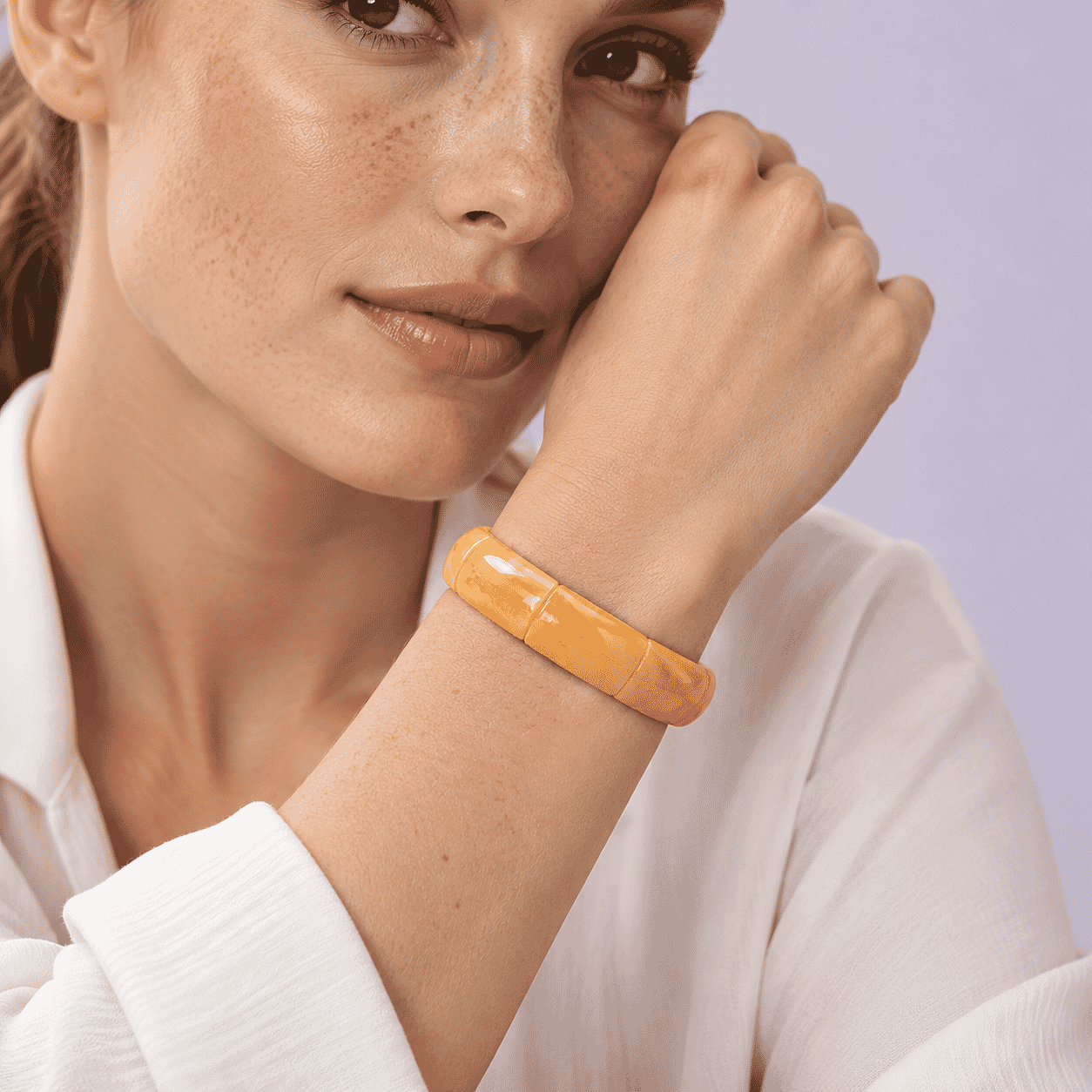 Yellow Jade 432.00 ctw Bridge Stretch Bracelet (6-7In)