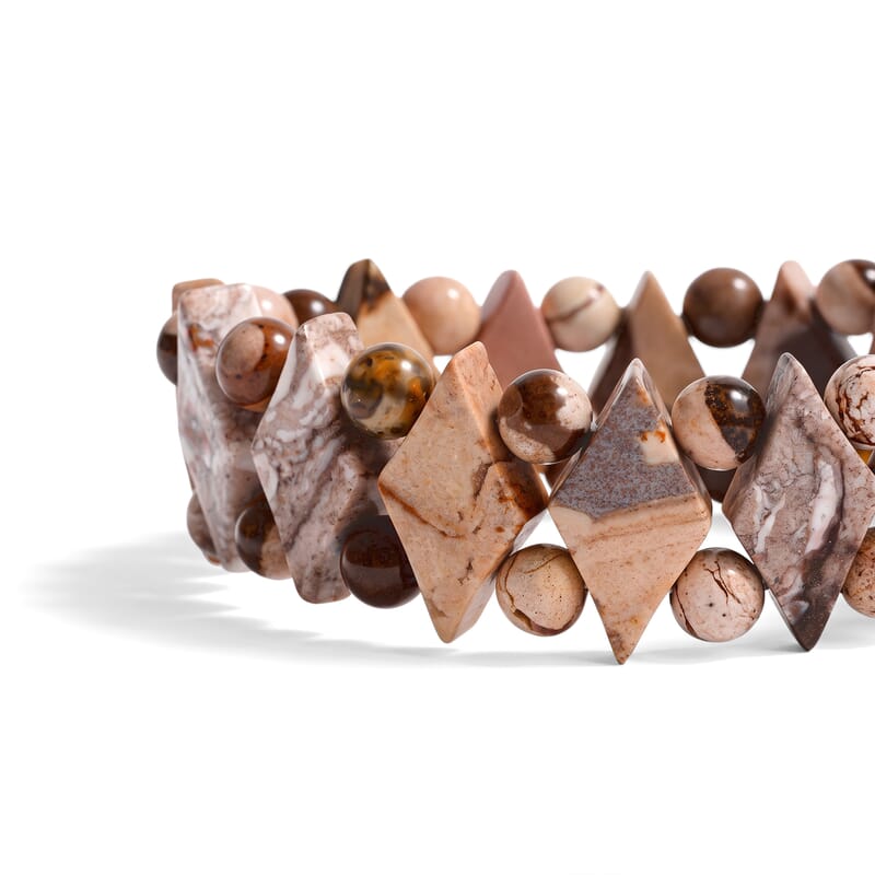 Princess Picture Jasper 147.00 ctw Stretch Bracelet (6-8In)