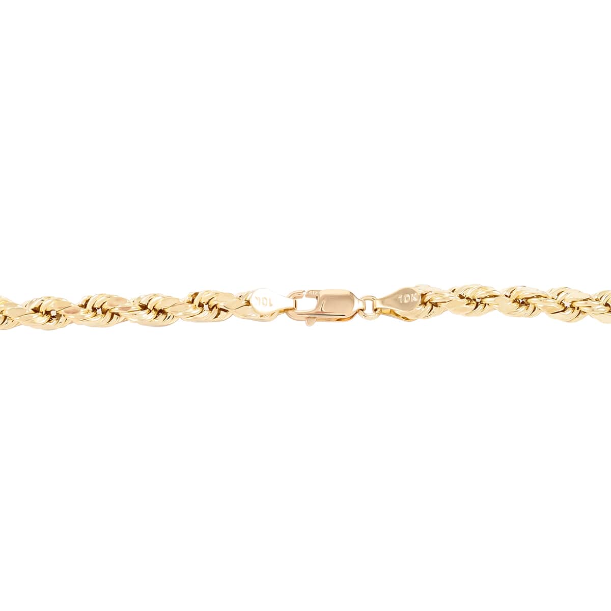 VEGAS CLOSEOUT Deal 10K Yellow Gold 7mm Diamond Cut Rope Necklace 18 Inches 19.50 Grams image number 2