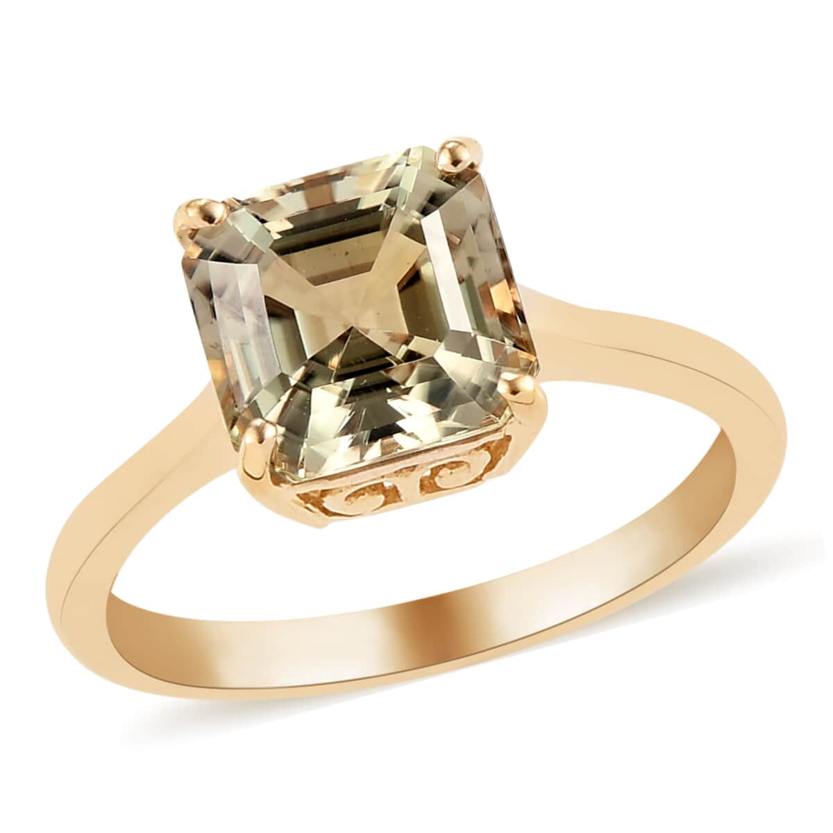 Iliana 18K Yellow Gold AAA Turkizite Solitaire Ring (Size 10.0) 3.35 ctw image number 0