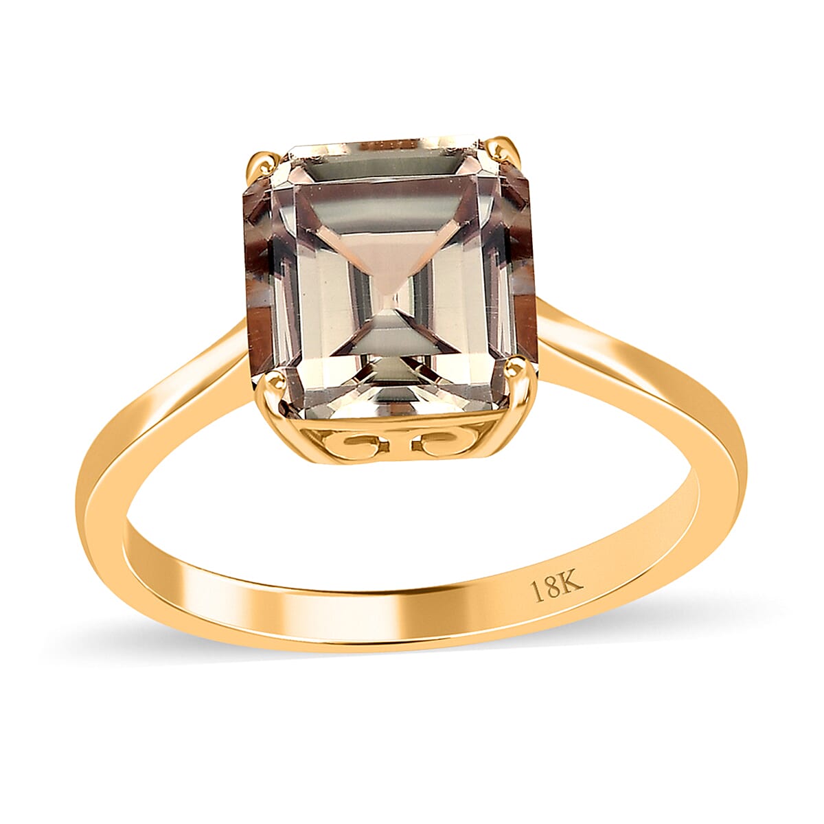 ILIANA 18K Yellow Gold AAA Turkizite Solitaire Ring (Size 10.0) 3.20 Grams 2.90 ctw