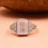 Galilea Rose Quartz Solitaire Ring in Platinum Over Sterling Silver 3.25 ctw image number 4