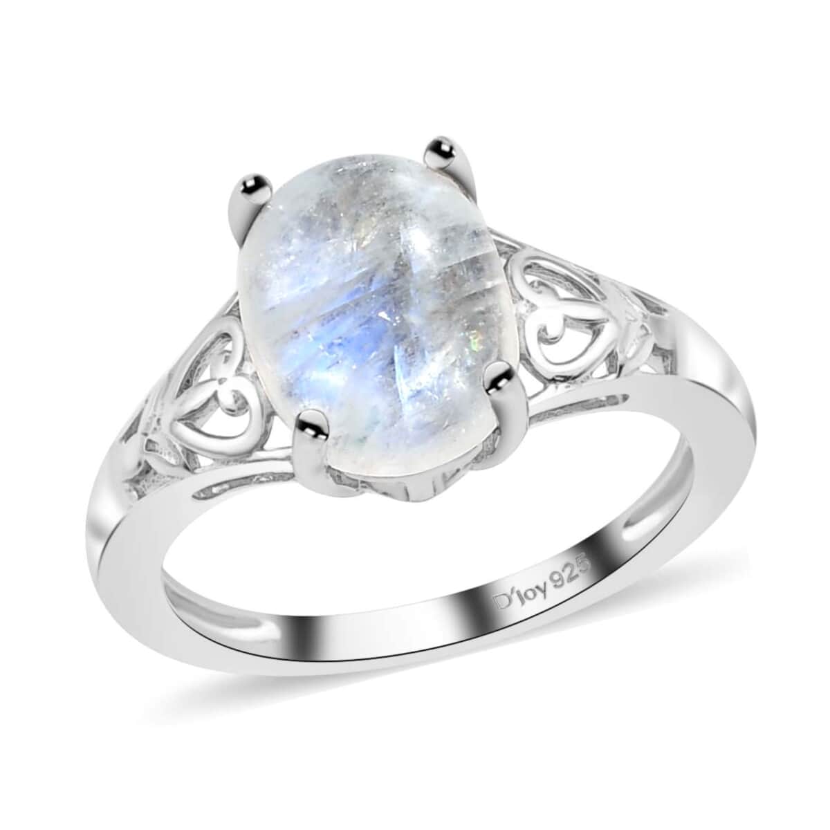 Kuisa Rainbow Moonstone Ring in Platinum Over Sterling Silver (Size 6.0) 2.80 ctw image number 0