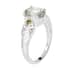 Montezuma Prasiolite and Simulated Peridot Diamond Ring in Sterling Silver (Size 7.0) 1.90 ctw image number 5