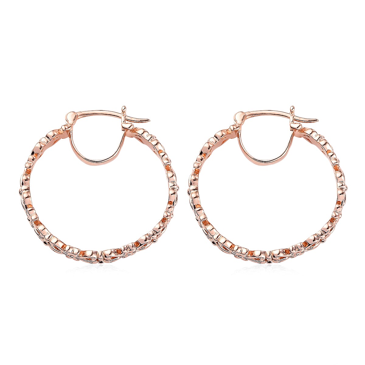 Karis Hoop Earrings in 18K RG Plated Over