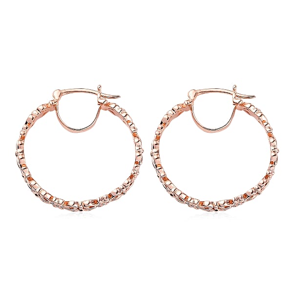 Karis Hoop Earrings in 18K RG Plated Over