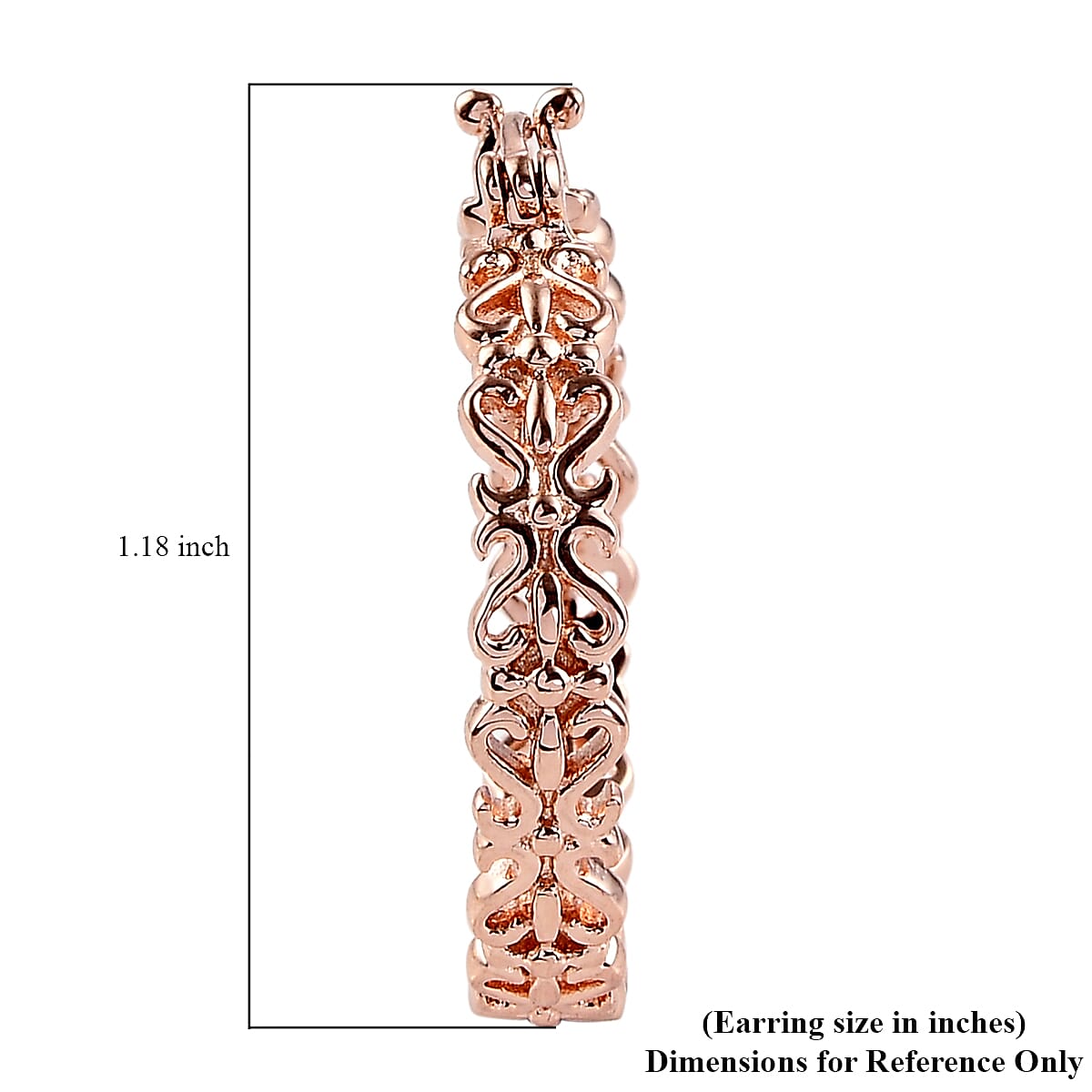 Karis Hoop Earrings in 18K RG Plated Over