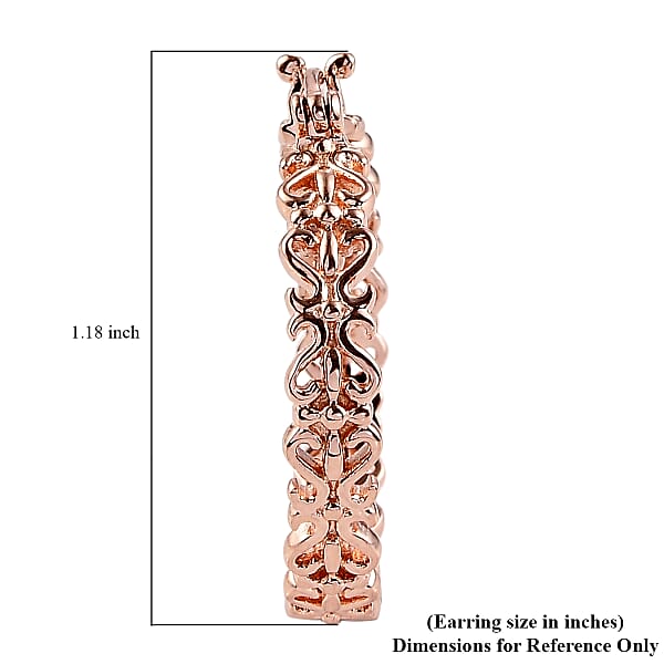 Karis Hoop Earrings in 18K RG Plated Over