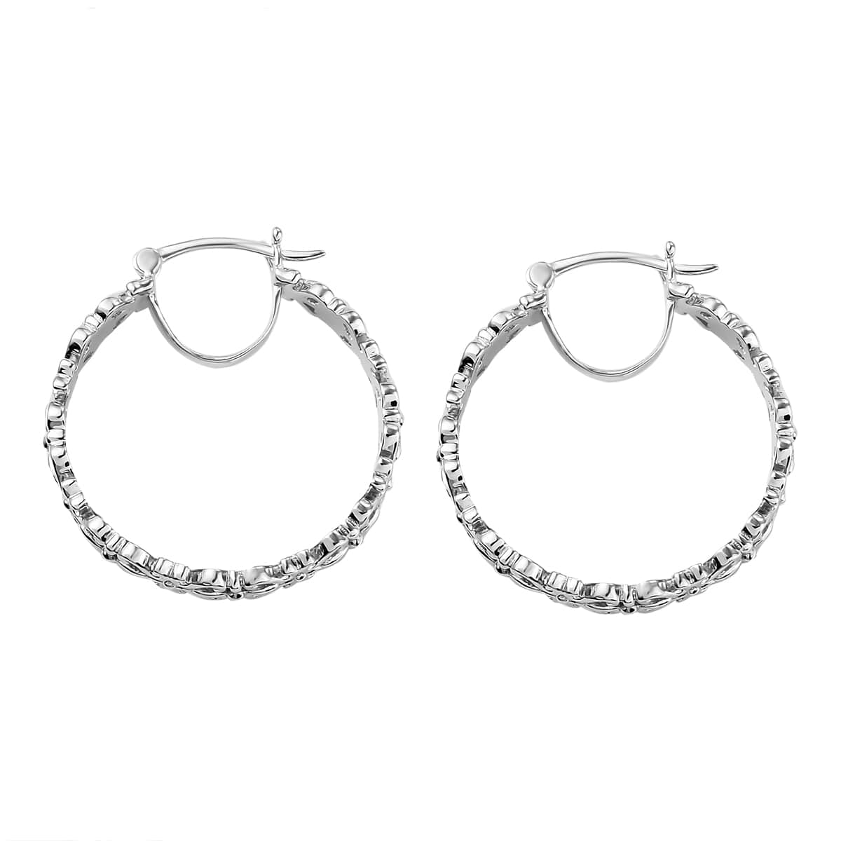 KARIS Hoop Earrings in Platinum Bond image number 5