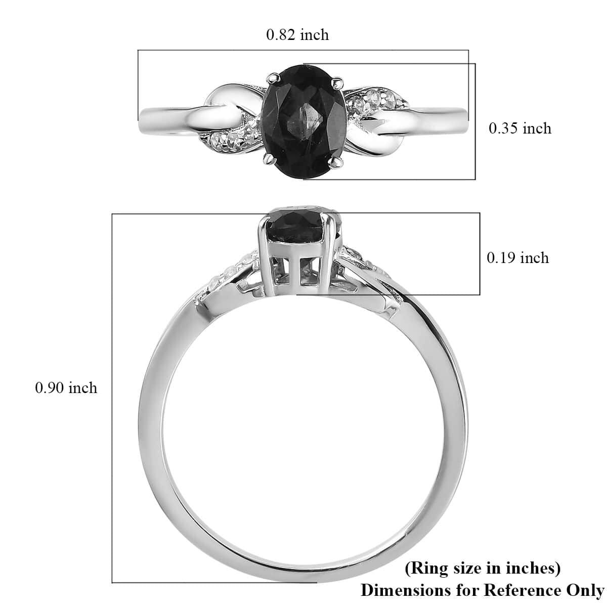 Amethyst and Natural White Zircon Ring in Platinum Over Sterling Silver (Size 9.0) 1.15 ctw image number 8