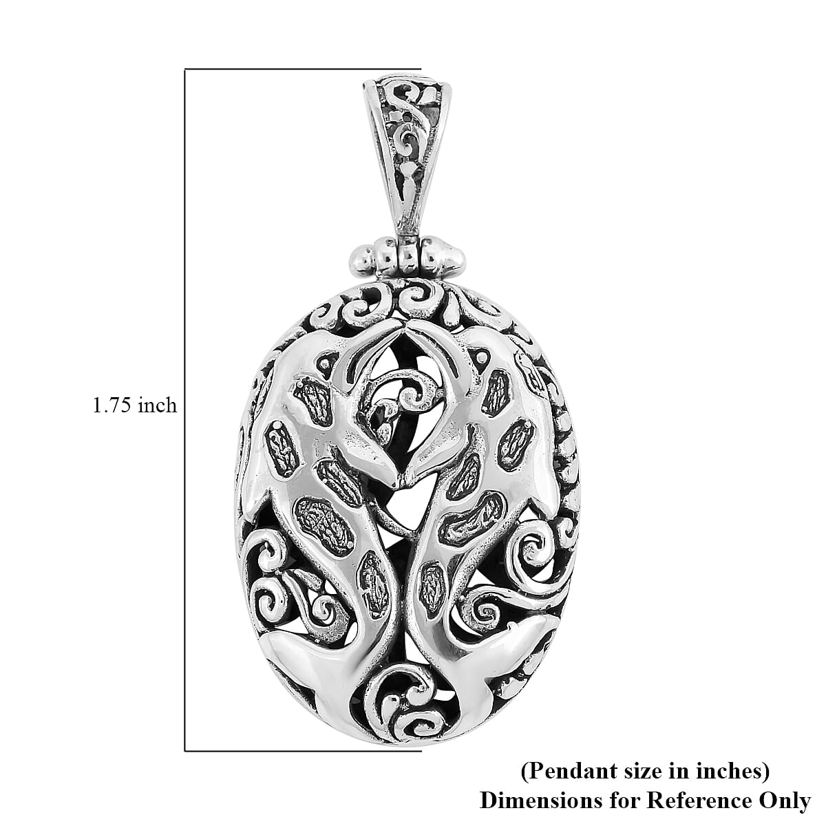 Sterling Silver Dolphin Pendant 8.2 Grams image number 4