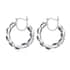 Amethyst Inside Out Hoop Earrings in Stainless Steel 3.70 ctw image number 5