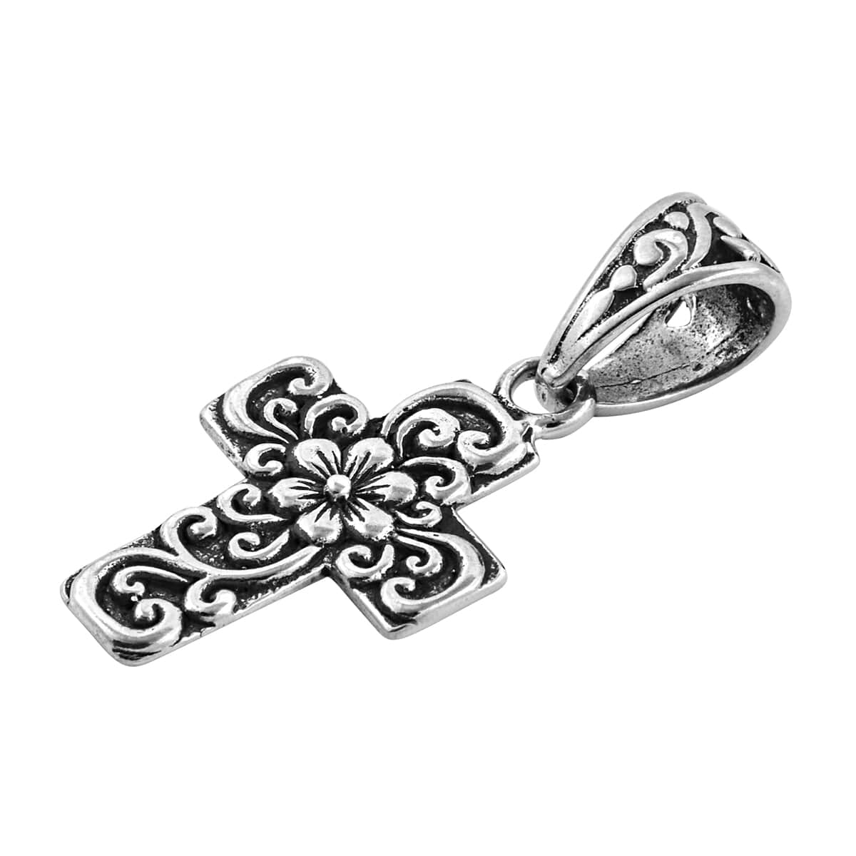 Sterling Silver Cross Pendant 2 Grams image number 2