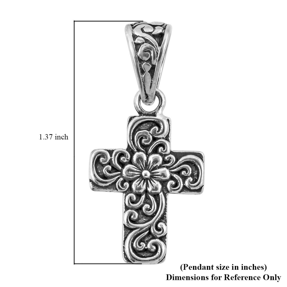 Sterling Silver Cross Pendant 2 Grams image number 4