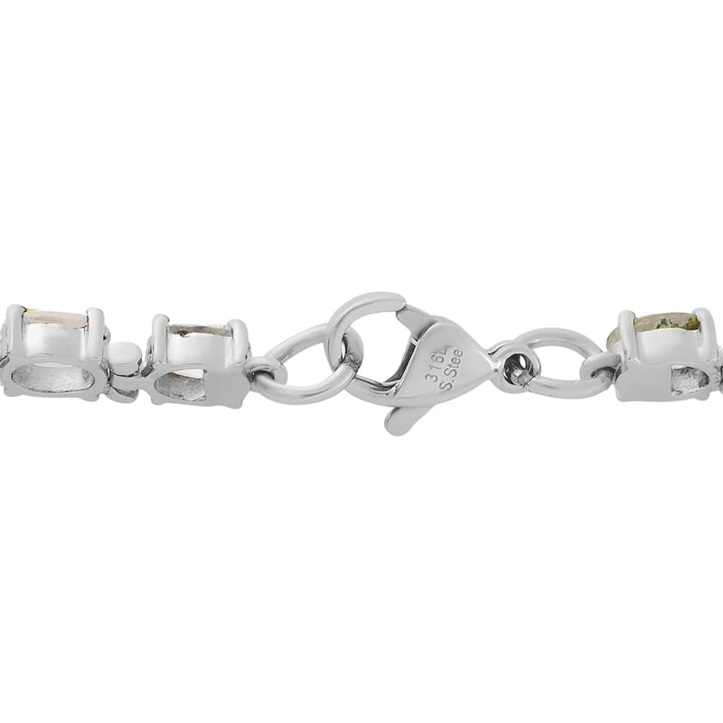 Sky Blue Topaz Tennis Bracelet in Stainless Steel (6.50 In) 10.15 ctw