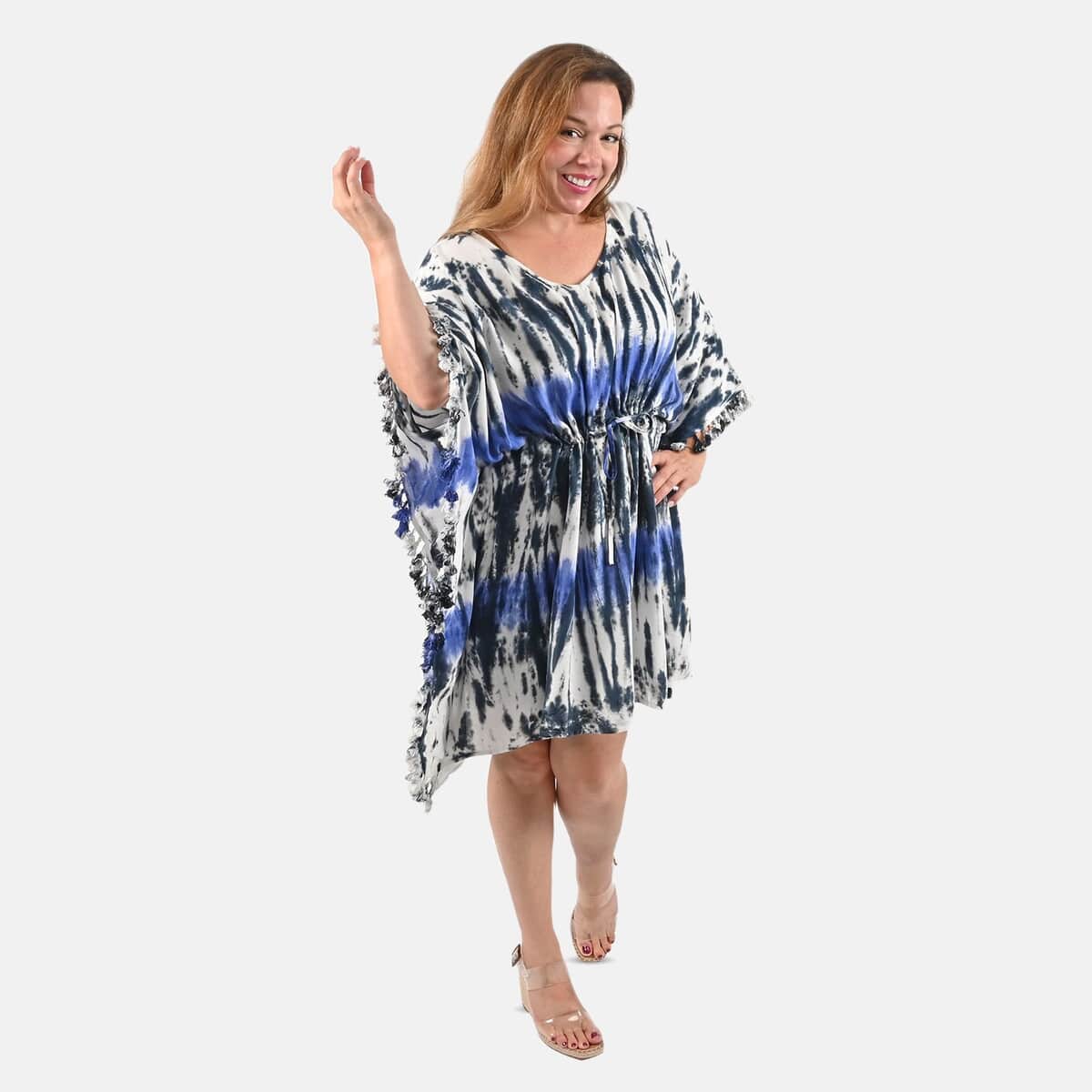 TAMSY Blue Kaftan - One Size Fits Most image number 0