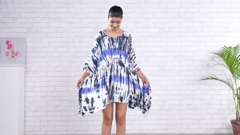 TAMSY Blue Kaftan - One Size Fits Most