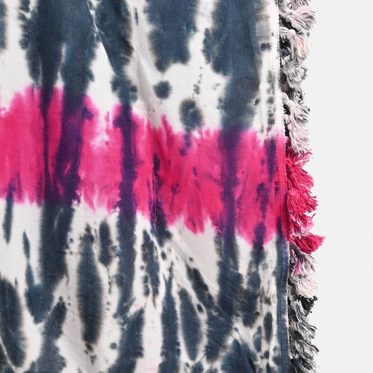 Tamsy Pink Tie Dye Kaftan - One Size Fits Most image number 4