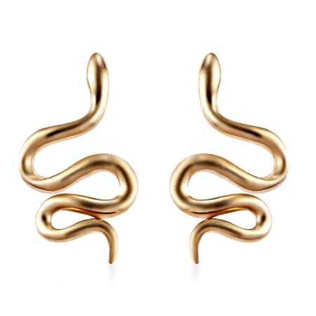 LUXORO 10K Yellow Gold Snake Earrings 2.25 Grams image number 0