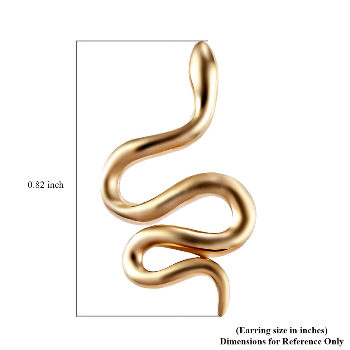 LUXORO 10K Yellow Gold Snake Earrings 2.25 Grams image number 5