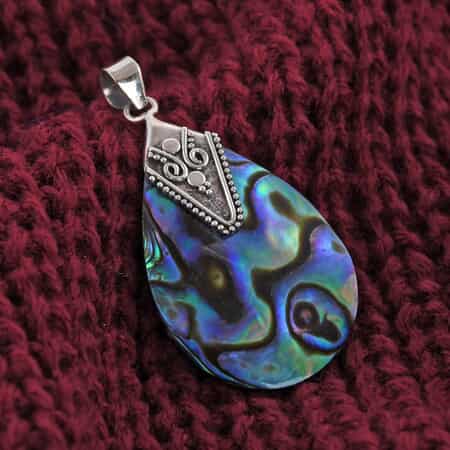 Abalone Shell Pendant Sterling Silver, Beach Jewelry For Women, Fashion Silver Jewelry image number 1