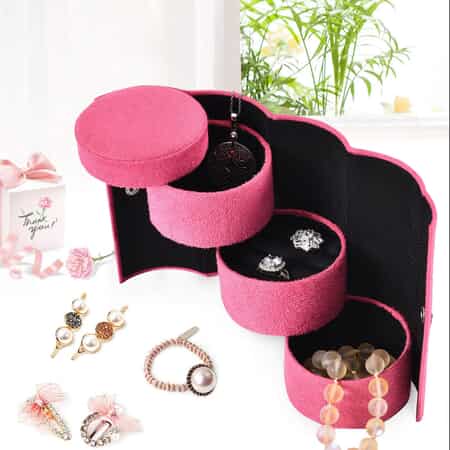 Beautiful Square Shaped Brocade Silk Jewelry Box For Fingerrings