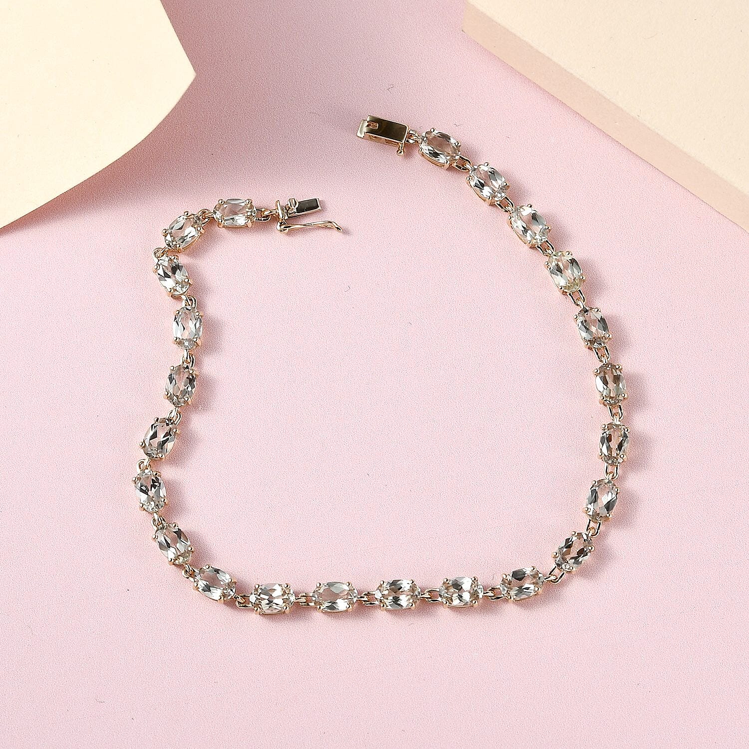 Luxoro 14K Yellow Gold AAA Turkizite Line Bracelet (7.25 In) 9.75 ctw