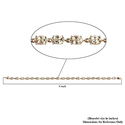 Luxoro 14K Yellow Gold AAA Turkizite Line Bracelet (7.25 In) 9.75 ctw
