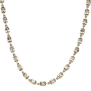 Luxoro 14K Yellow Gold AAA Turkizite Tennis Necklace 18 Inches 7.35 Grams 25.60 ctw