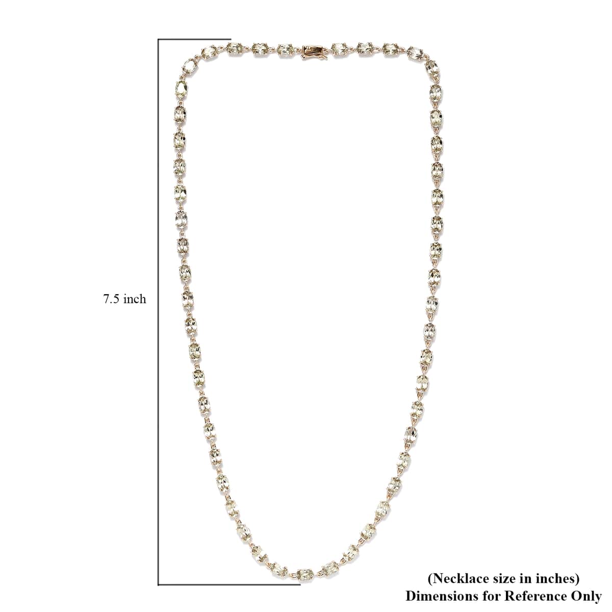 Luxoro 14K Yellow Gold AAA Turkizite Tennis Necklace 18 Inches 7.35 Grams 25.60 ctw image number 5