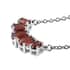 Mozambique Garnet Necklace 18 Inches in Sterling Silver and Stainless Steel 2.65 ctw image number 5