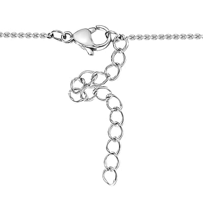 D'Joy Rose De France Amethyst Necklace 18 Inches in Platinum Over Sterling Silver and Stainless Steel 1.85 ctw