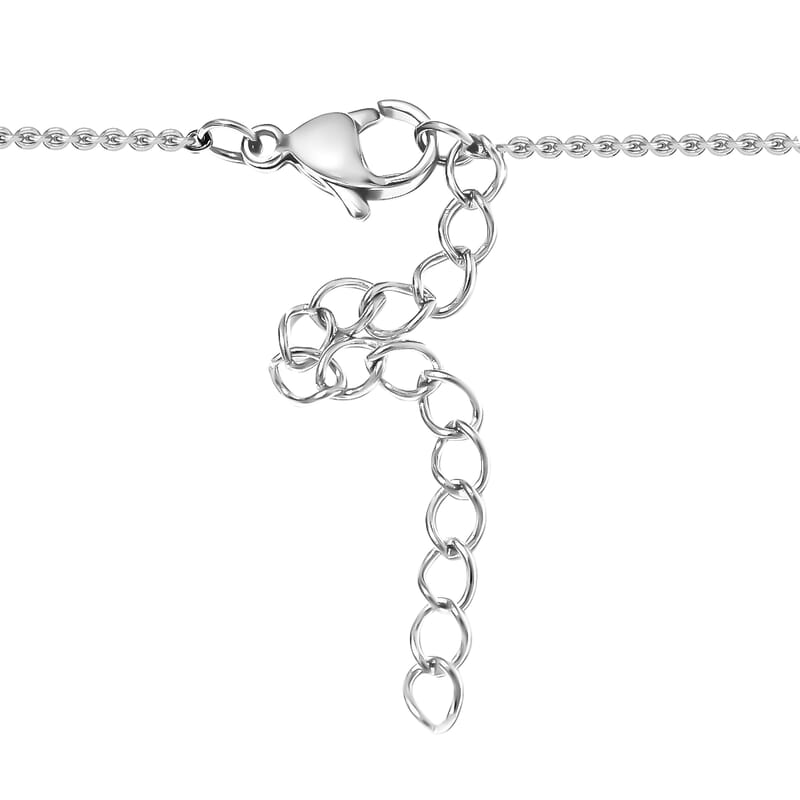 D'Joy Rose De France Amethyst Necklace 18 Inches in Platinum Over Sterling Silver and Stainless Steel 1.85 ctw