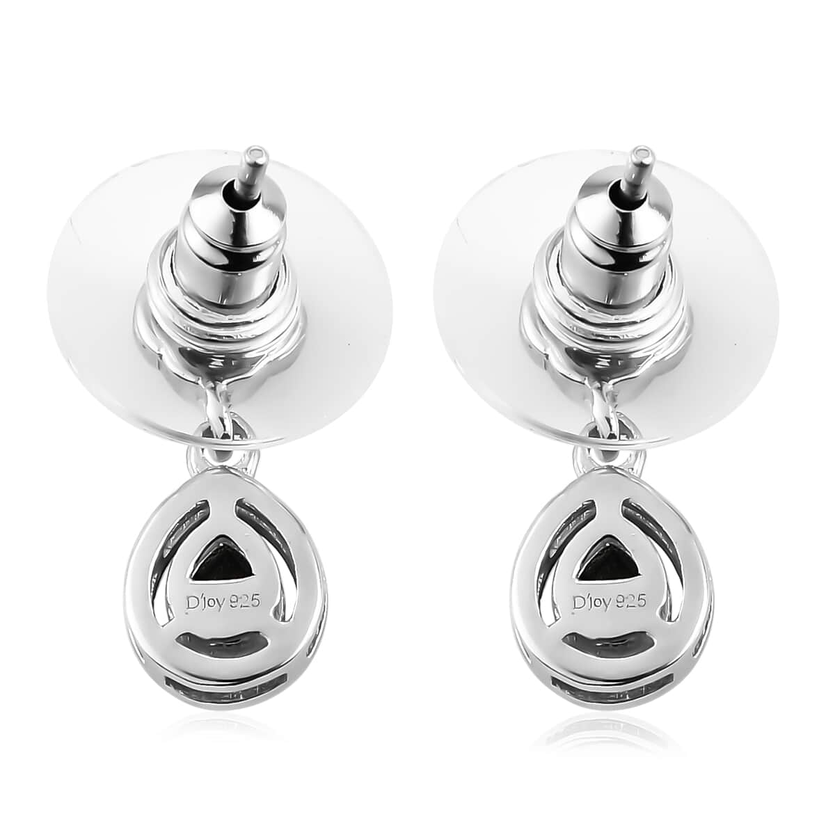 Premium Monte Belo Indicolite and Natural White Zircon Earrings in Platinum Over Sterling Silver 0.75 ctw image number 3