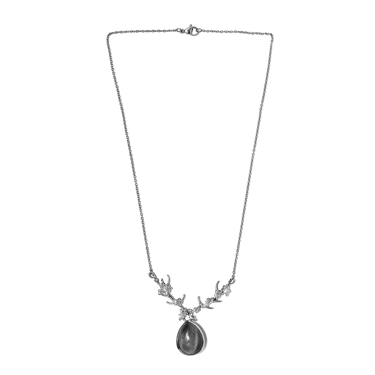 Karis Tiger's Eye Necklace 18 Inches in 18K YG Plated and Platinum Bond 14.65 ctw image number 3
