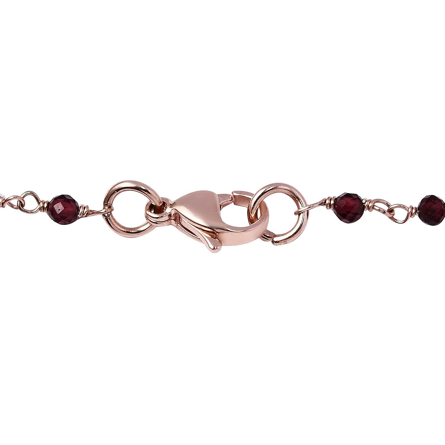 Karis Mozambique Garnet Necklace in 18K RG Plated, Cross Pendant  27.00 ctw