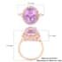 Certified and Appraised ILIANA 18K Rose Gold AAA Patroke Kunzite and G-H SI Diamond Halo Ring (Size 9.0) 4 Grams 6.75 ctw image number 5