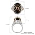 Colombianite Carved and Orissa Rhodolite Garnet Fancy Ring in Vermeil Yellow Gold and Platinum Over Sterling Silver (Size 8.0) 8.10 ctw image number 5
