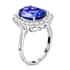 Red Carpet Collection Certified and Appraised RHAPSODY 950 Platinum AAAA Tanzanite and E-F VS Diamond Sunburst Ring (Size 10.0) 7.75 Grams 8.00 ctw image number 3