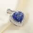 Certified & Appraised Rhapsody 950 Platinum AAAA Tanzanite and Diamond E-F VS Heart Pendant 3.00 ctw image number 1