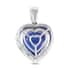 Certified & Appraised Rhapsody 950 Platinum AAAA Tanzanite and Diamond E-F VS Heart Pendant 3.00 ctw image number 3