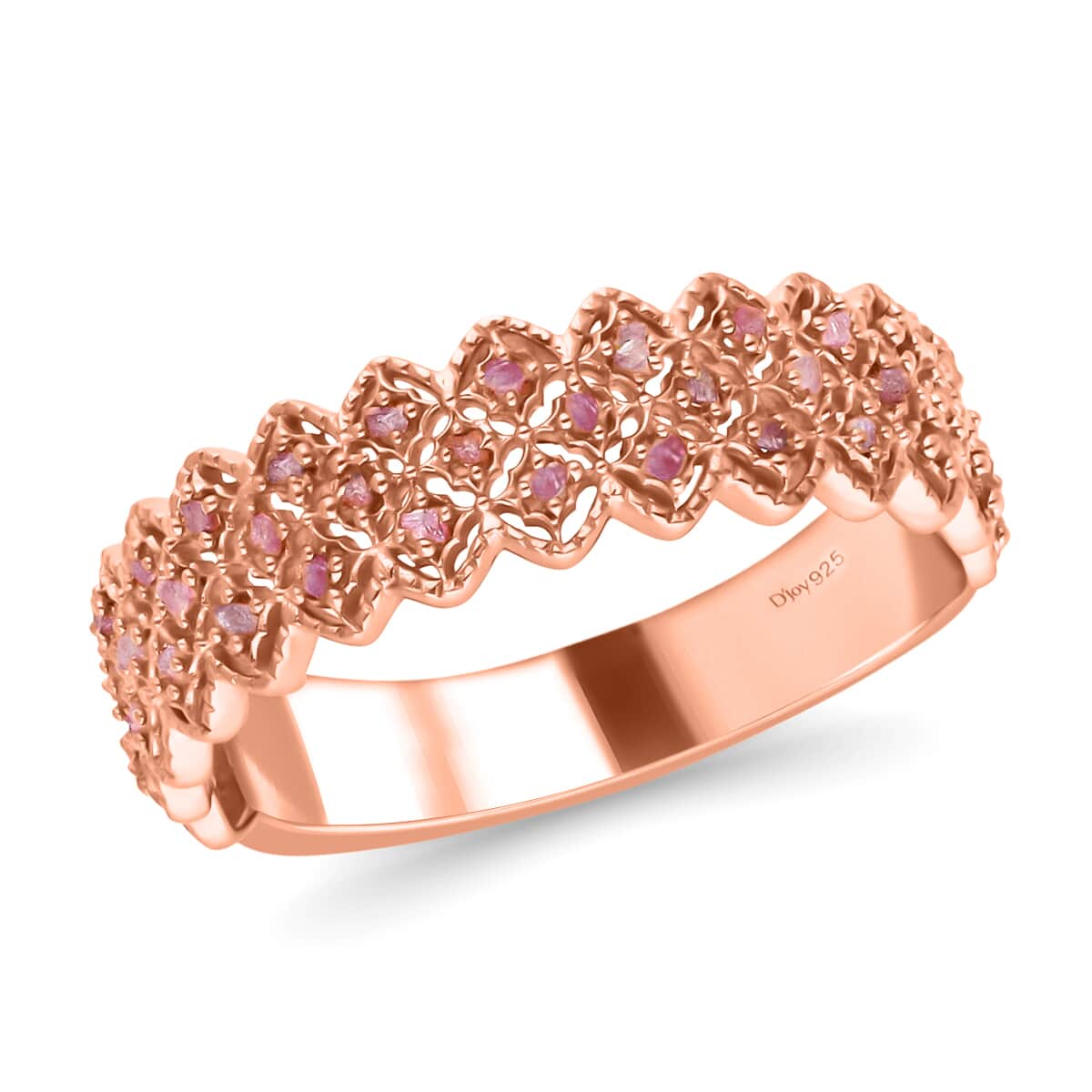 Natural Pink Diamond Ring in Vermeil Rose Gold Over Sterling Silver 0.25 ctw image number 0