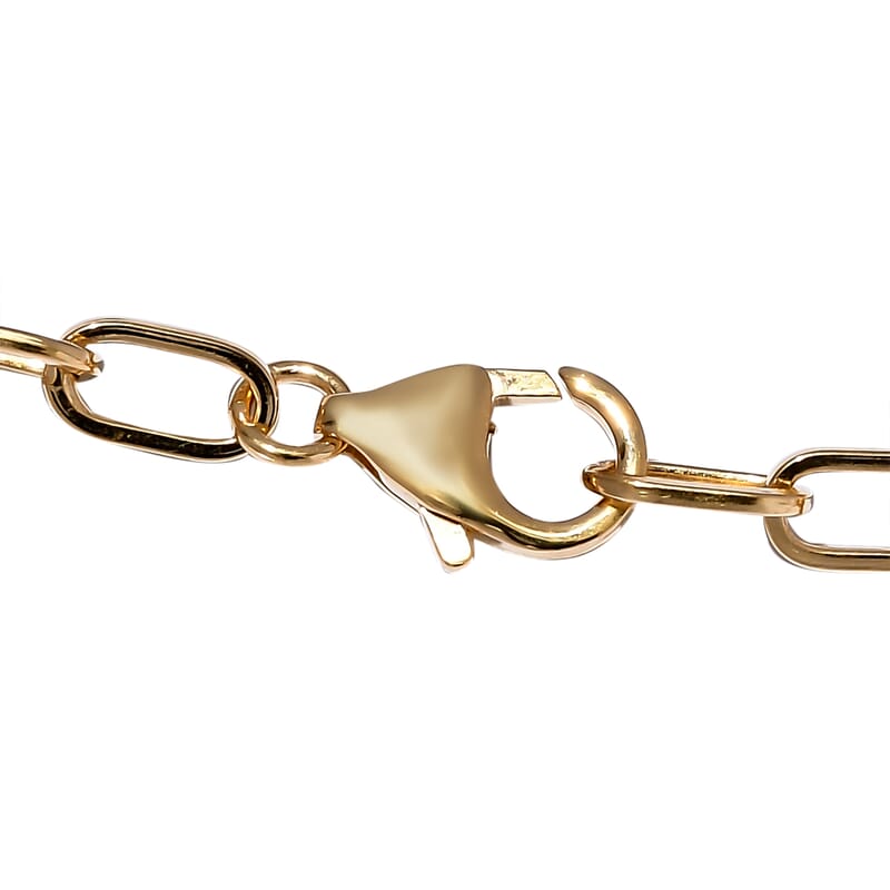 Multi Gemstone Station Necklace 18 Inches in Vermeil Yellow Gold Over Sterling Silver 1.85 ctw