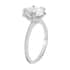Strontium Titanate Solitaire Ring in Platinum Over Sterling Silver (Size 10.0) 4.25 ctw image number 3