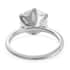 Strontium Titanate Solitaire Ring in Platinum Over Sterling Silver (Size 10.0) 4.25 ctw image number 4